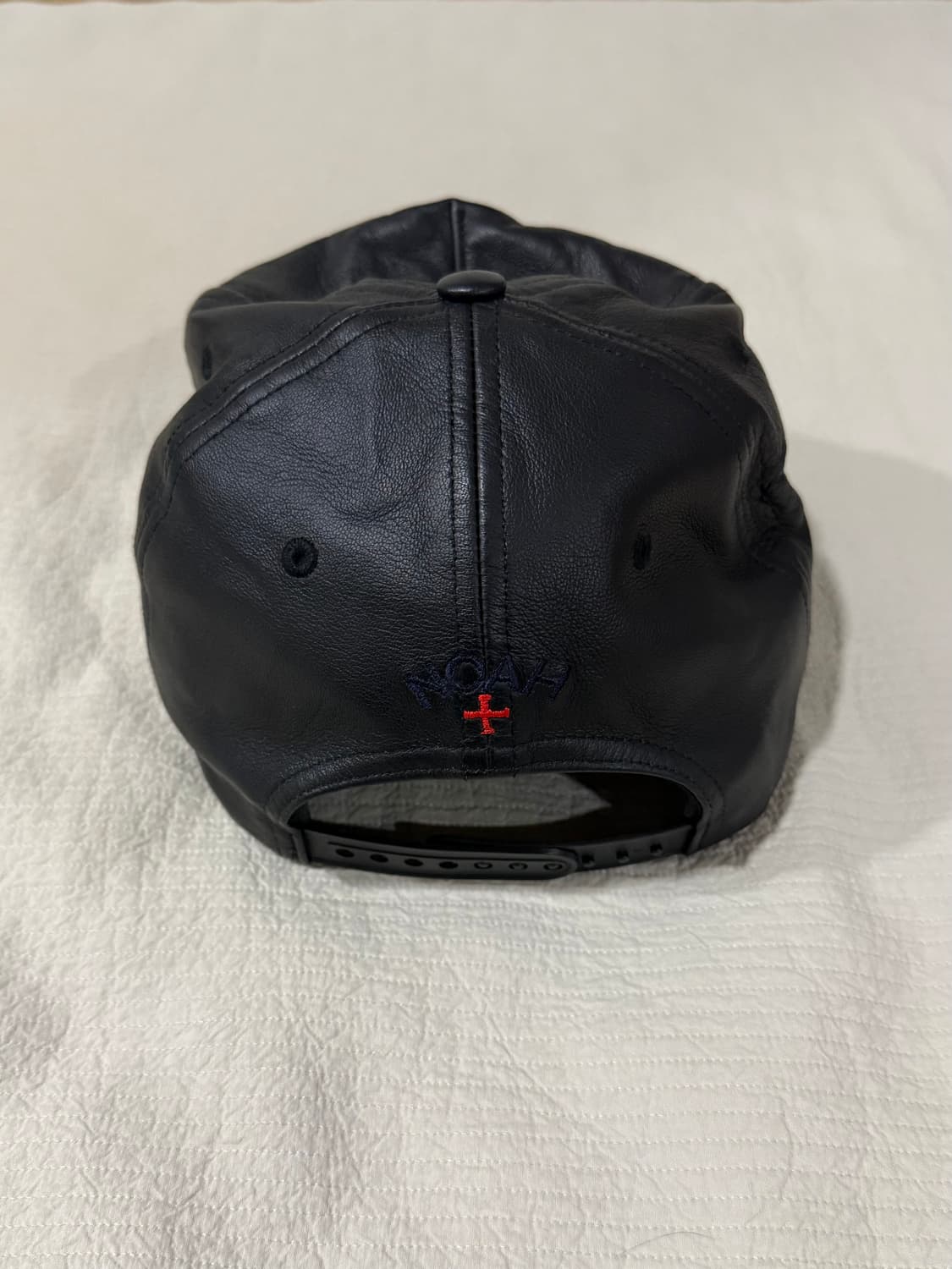 노아 x 포그스 5 패널 레더 볼캡 블랙 상품이미지3