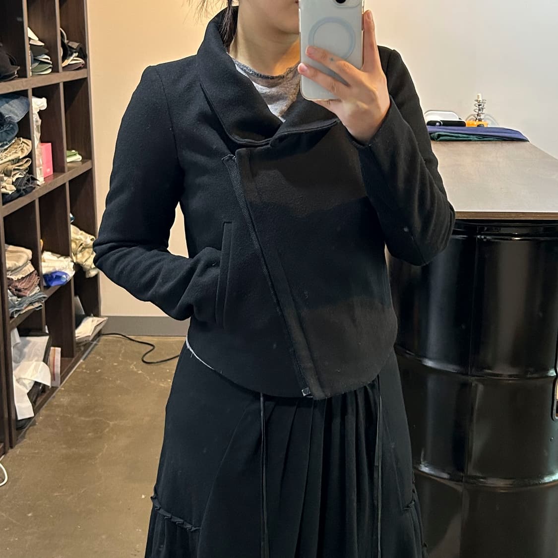 헬무트랭 숄 카라 모토 자켓 상품이미지2