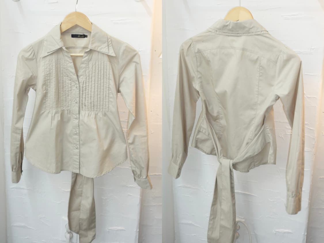 Tie back grey shirts 상품이미지3