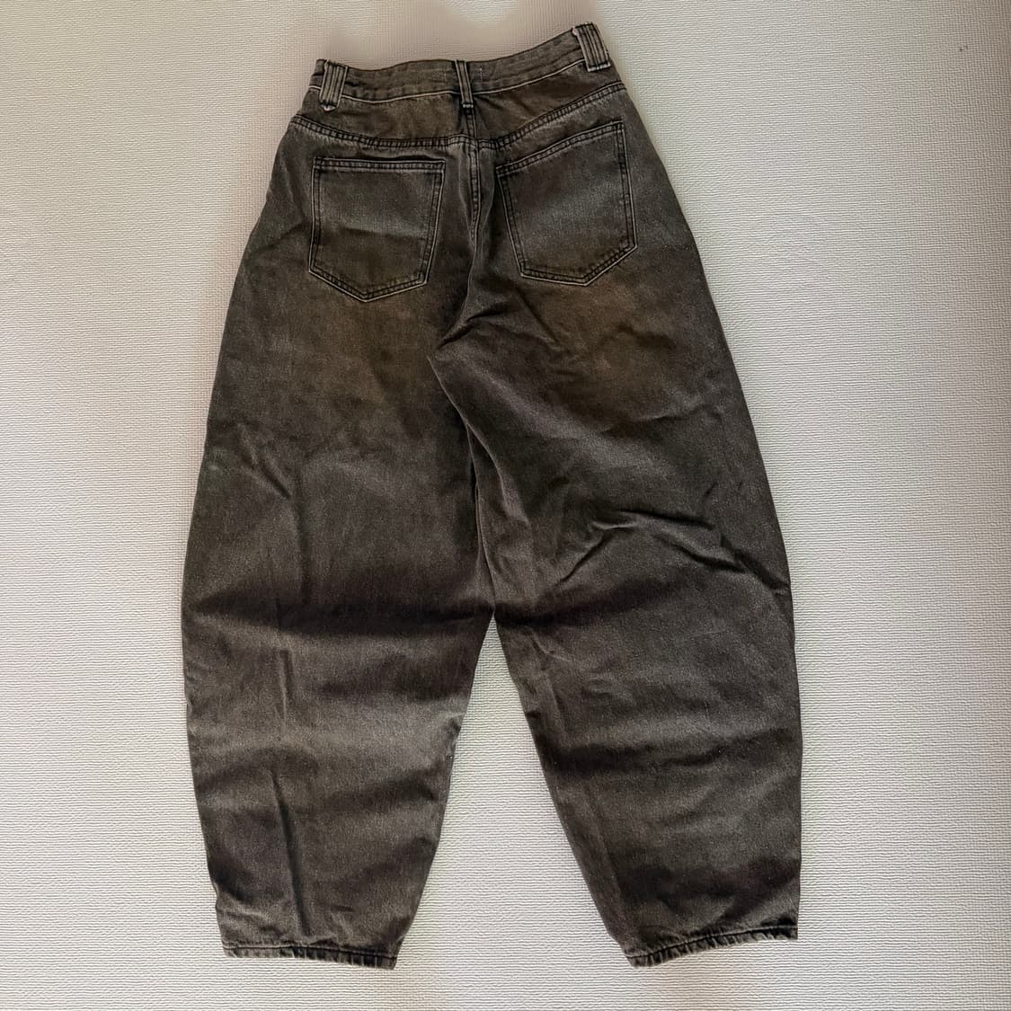 스탠다드에러 벌룬핏 워싱 와이드 데님팬츠 상품이미지5