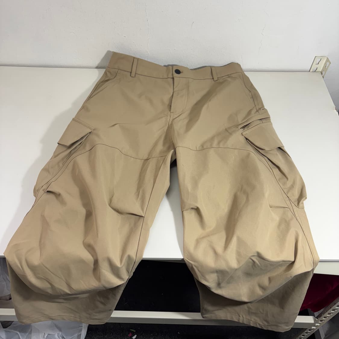 M 리메인세컨드 베이지 파라슈트 카고 커브드팬츠 상품이미지2