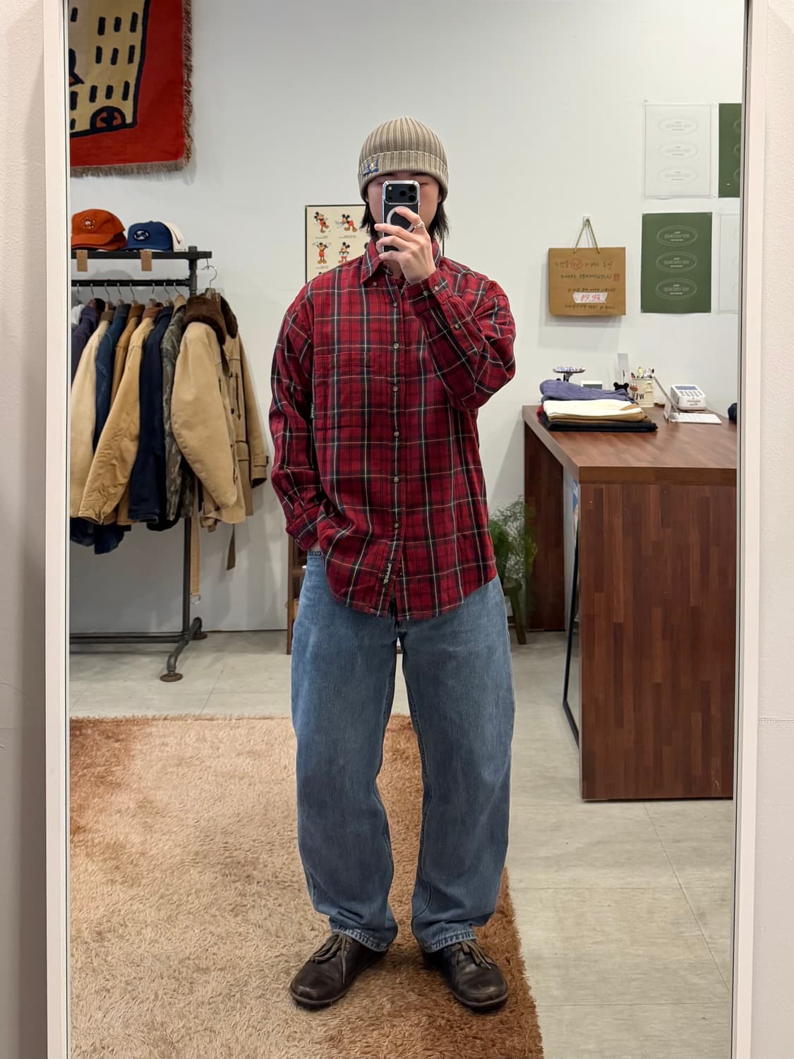 00s Timberland 팀버랜드 플란넬 체크 셔츠 상품이미지2