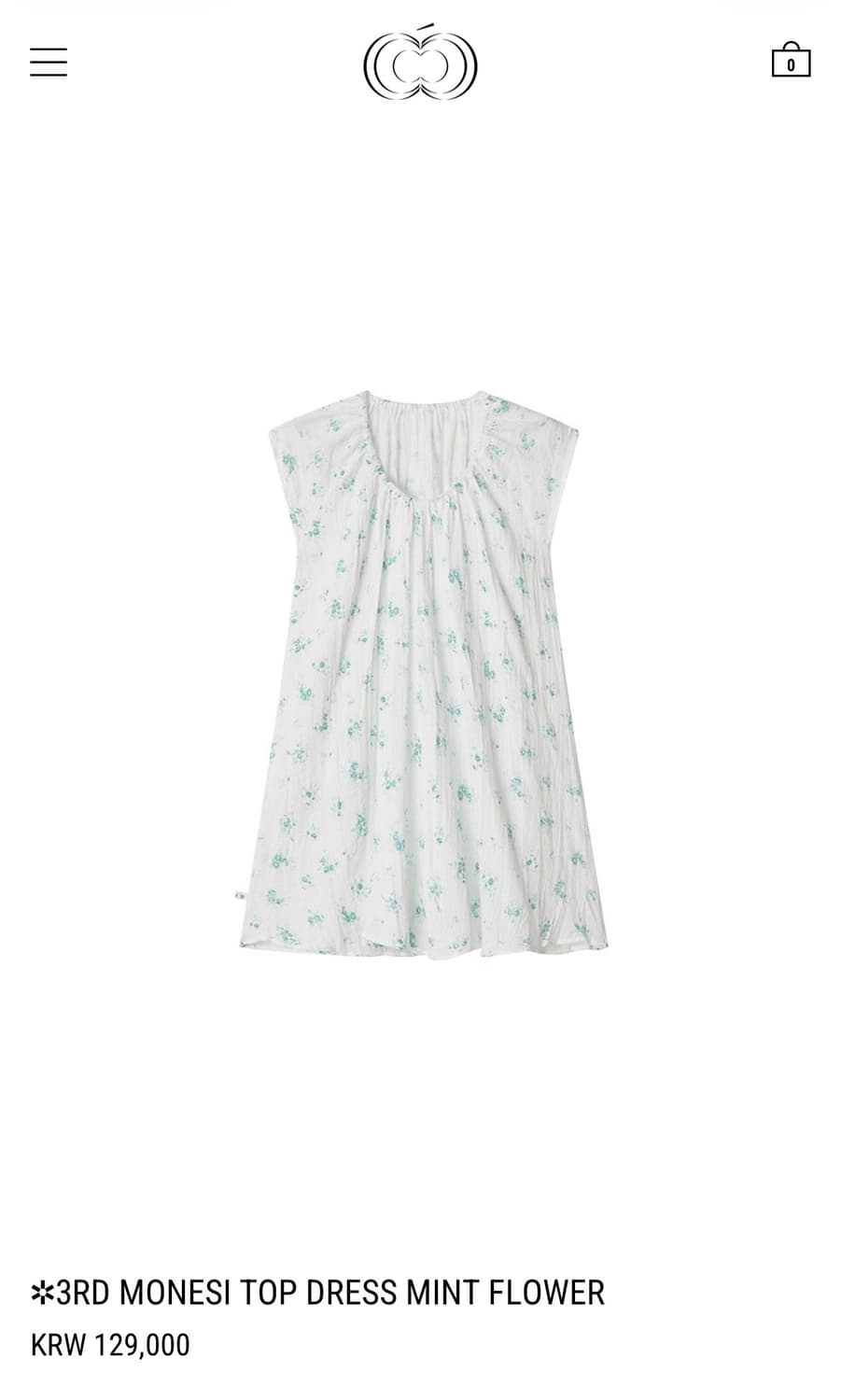 콜로신스 MONESI TOP DRESS MINT FLOWER 상품이미지1