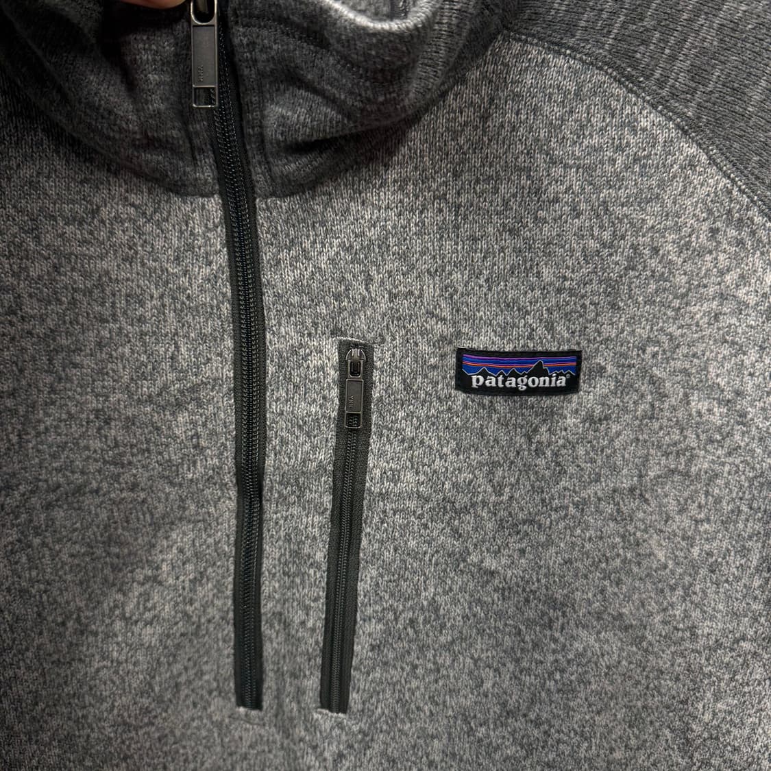 파타고니아 베터 스웨터 하프 집업 사이드 배색 포인트 그레이 상품이미지5
