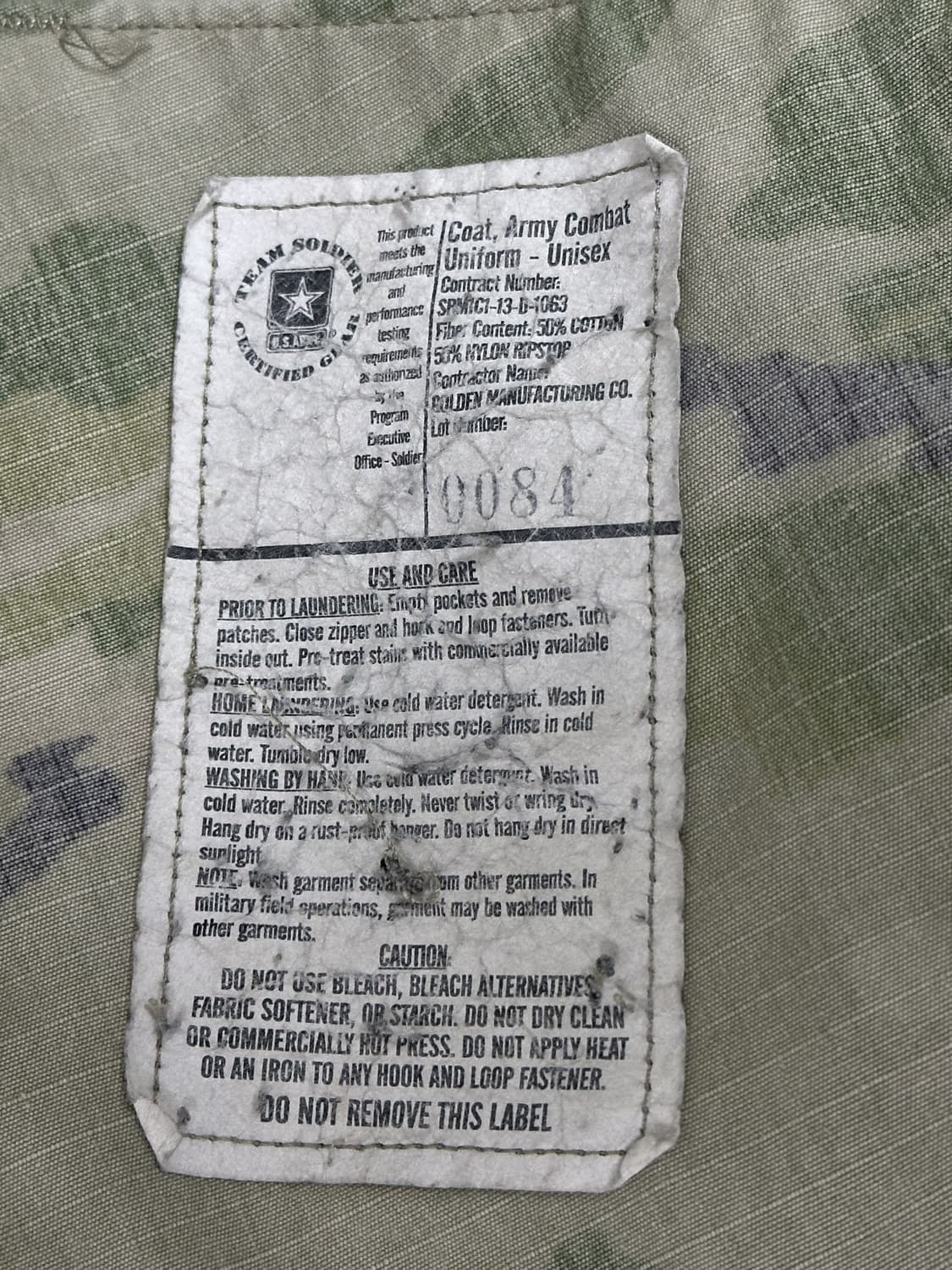 미군 OCP 멀티캠 전투복 상의 (L/XL) (XL) 상품이미지10