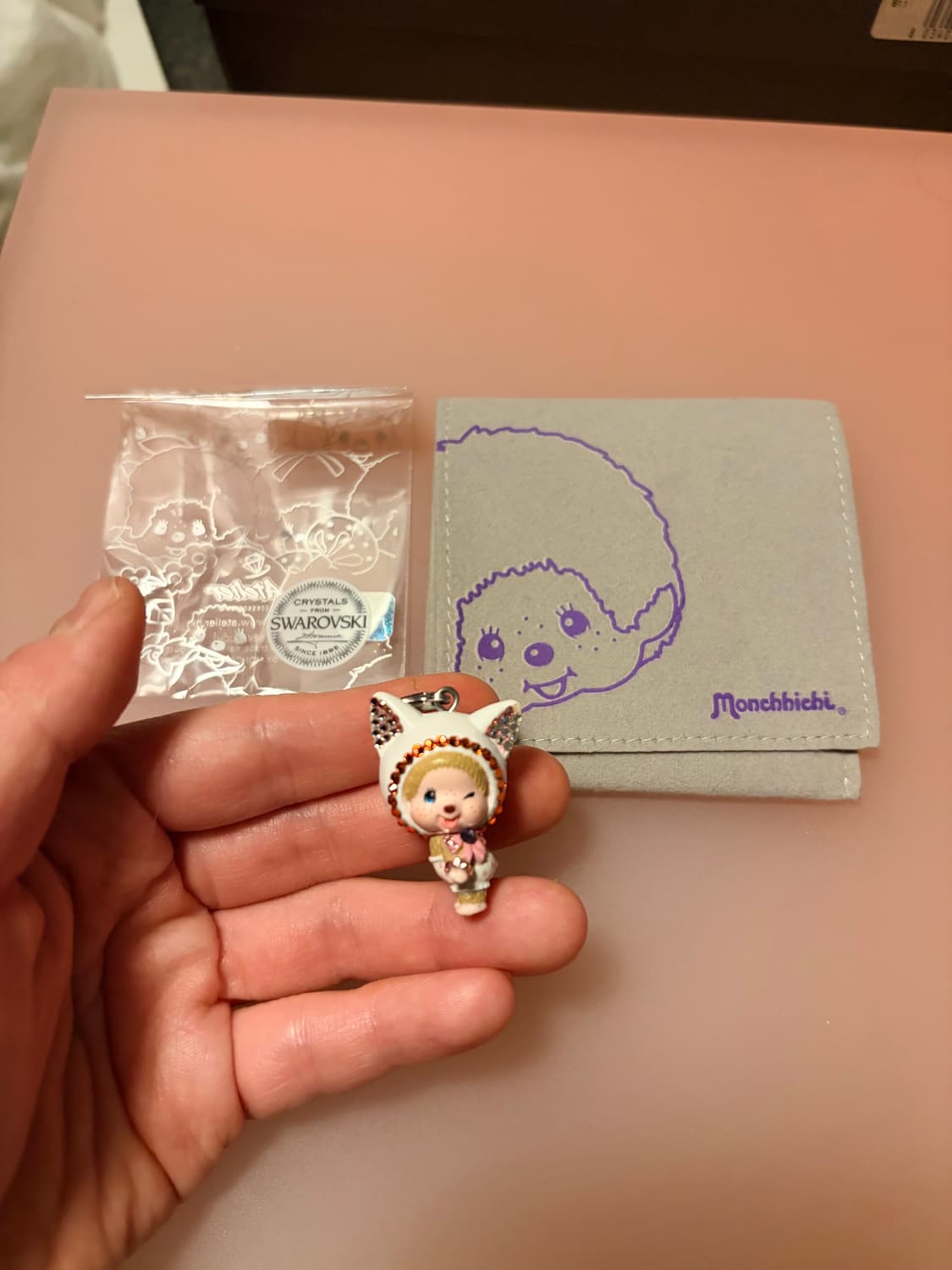 몬치치 스와로브스키 고양이 목걸이 챰 상품이미지1