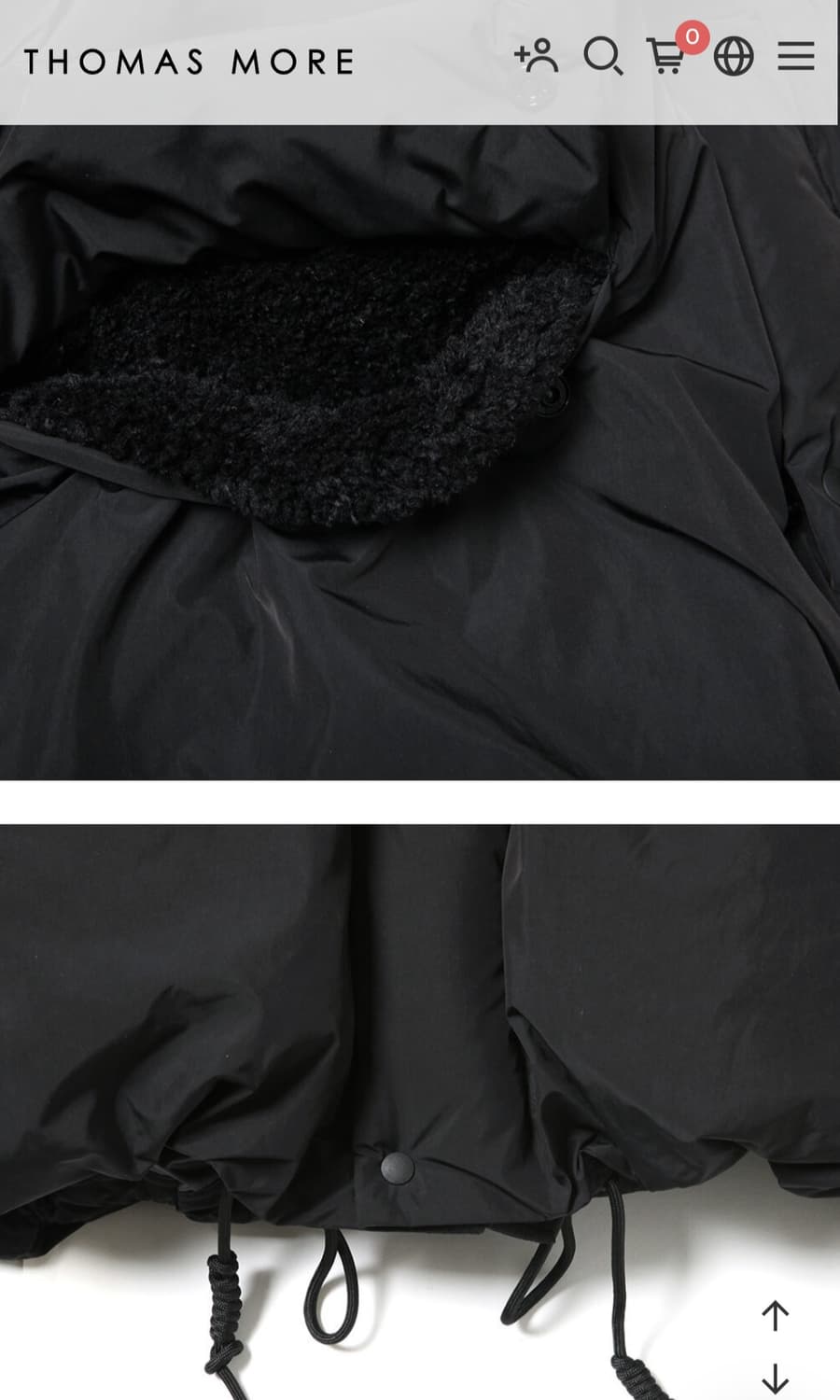 토마스모어 블랙 숏패딩  상품이미지4