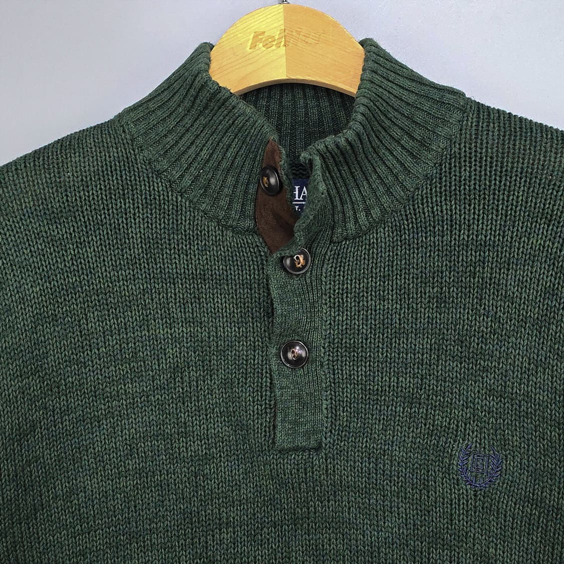 챕스(Chaps) 헨리넥 코튼니트 엘보패치 M 상품이미지2