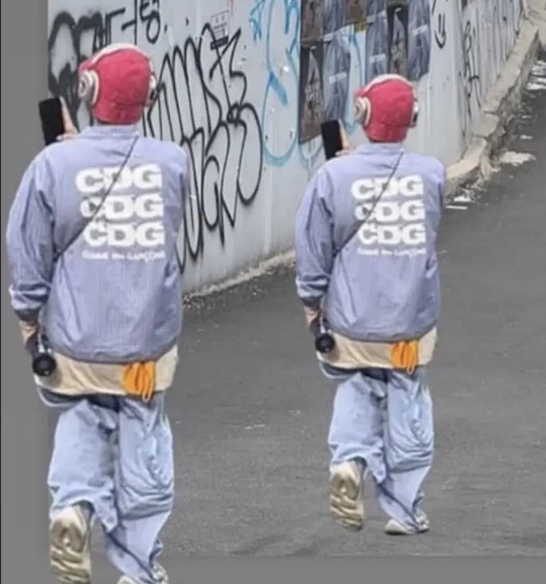 [M]꼼데가르송 스트라이프 코치자켓 지디착용 상품이미지1