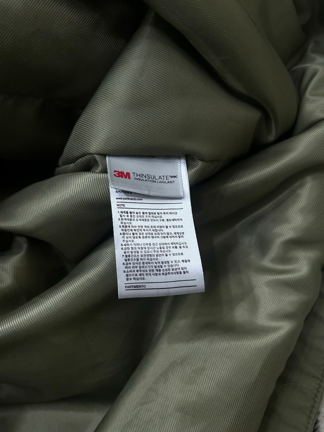 [M]파르티멘토 3M신슐레이트 피쉬테일/카키 상품이미지6
