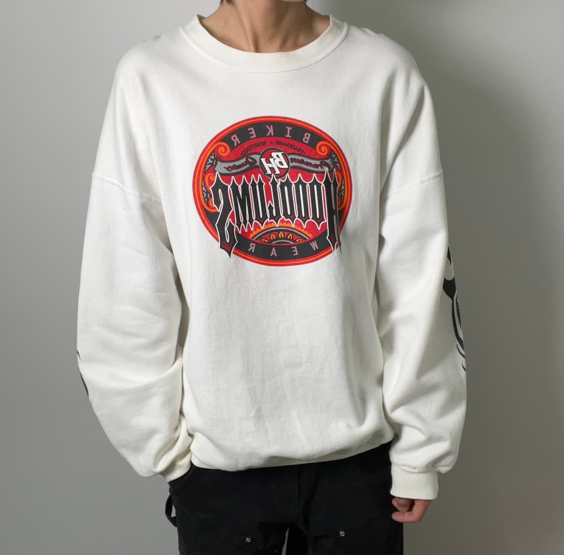 Hanes 헤인즈 바이커 로고 맨투맨 XL 상품이미지3