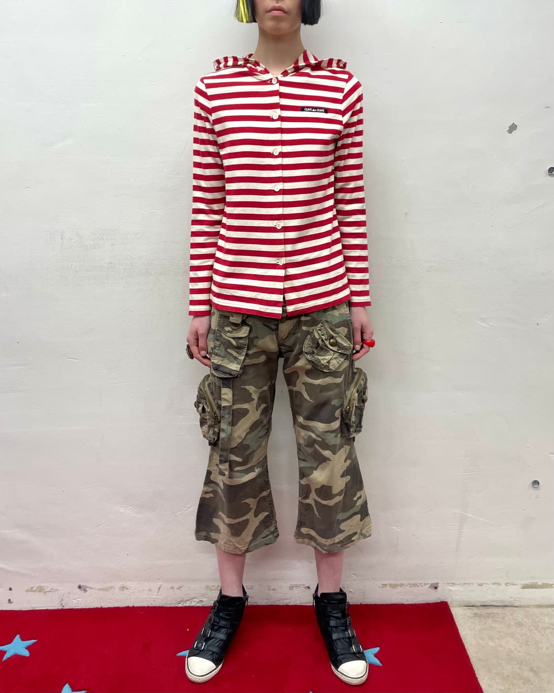  Olive Red Stripe Burton Hooded Zip-Up  상품이미지3