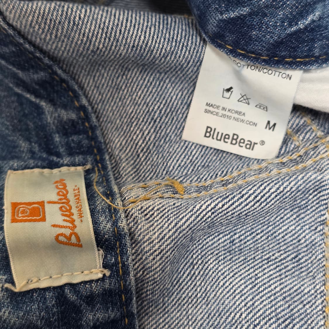 2000원 blue bear 빈티지) 데미지 데님 y2k 청반바지핫팬츠 상품이미지2