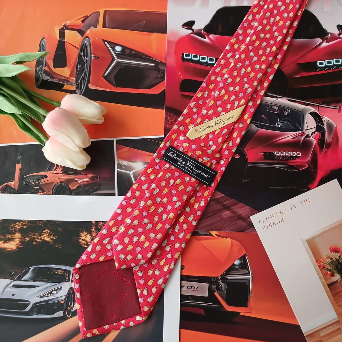 페라가모 실크 고양이 패턴 넥타이 8.6cm A+등급 A18885

 상품이미지4