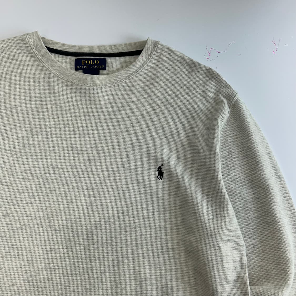 Polo 폴로 블랙포니 연그레이 와플니트 상품이미지4