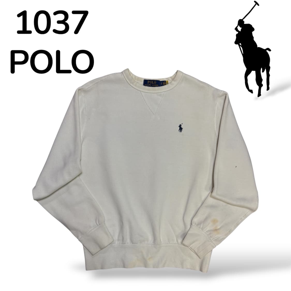 폴로 스몰 로고 아이보리 맨투맨 S 상품이미지2