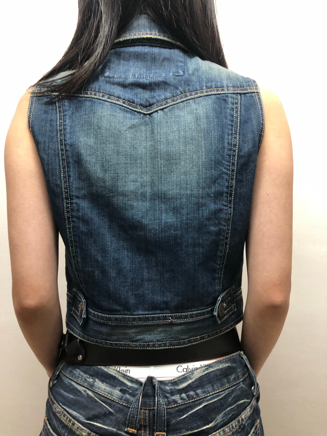 빈티지 데님 펑크 베스트 상품이미지7