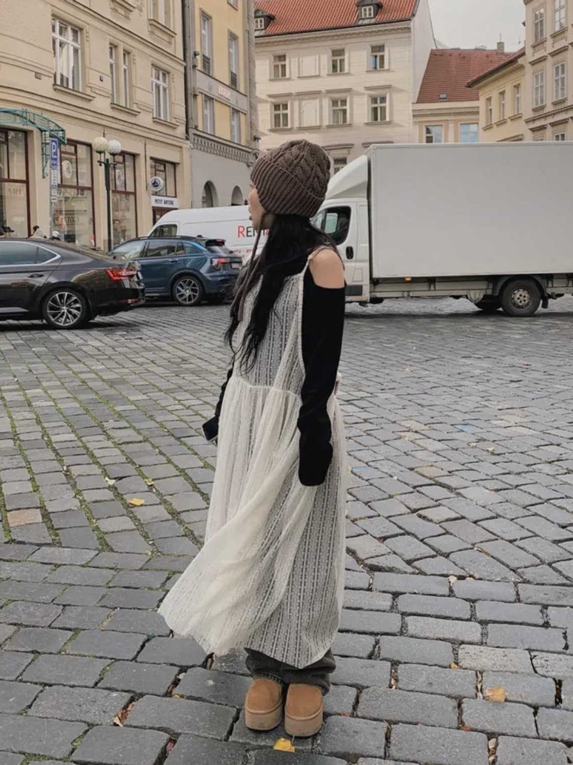 레이스 레이어드 원피스 상품이미지4