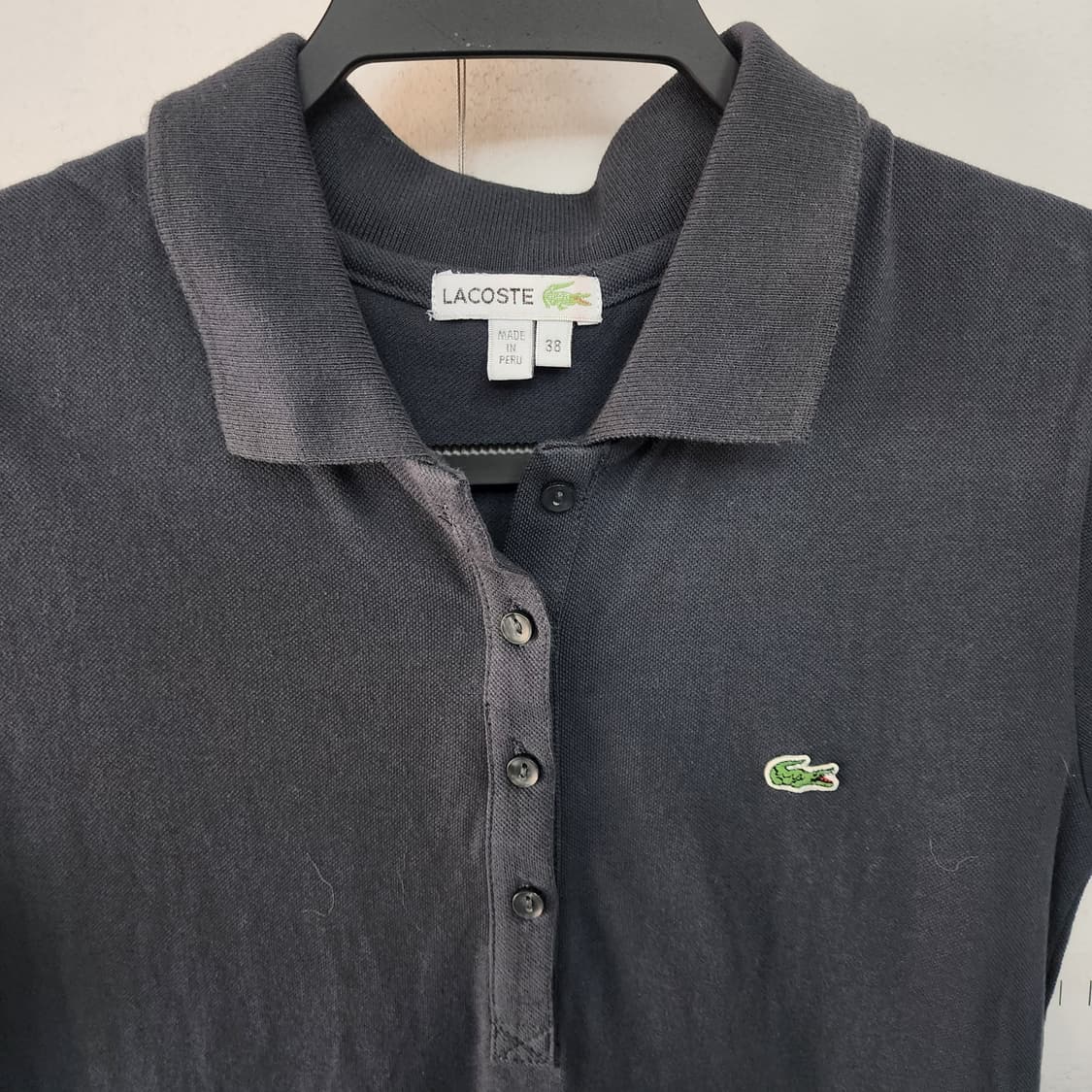 라코스테 블랙 피케 반팔 원피스 상품이미지2