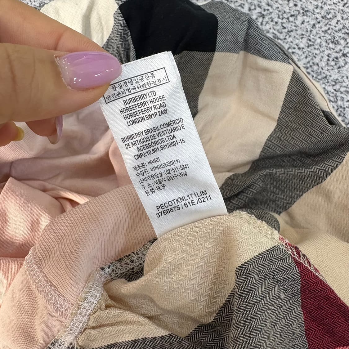 8y128 버버리 키즈 노바 체크 원피스 0518J 상품이미지7