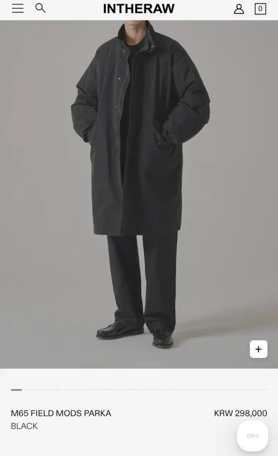 인더로우 M65 필드 모즈 파카 블랙 3사이즈 상품이미지3