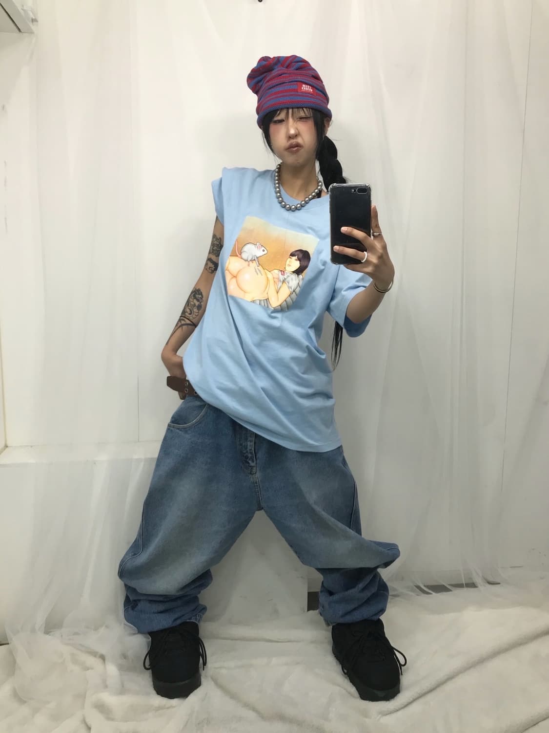 < Supreme Mouse T-Shirt Powder Blue - 25 상품이미지3