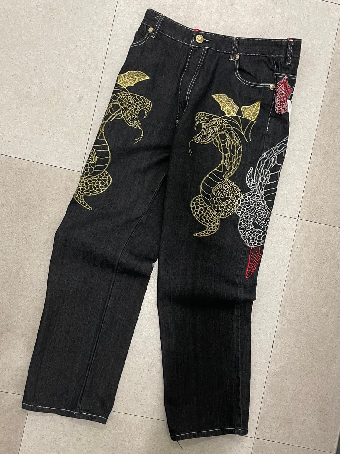 (빈티지)Crown Holder 크라운 홀더 코브라 와이드 데님 팬츠 상품이미지7