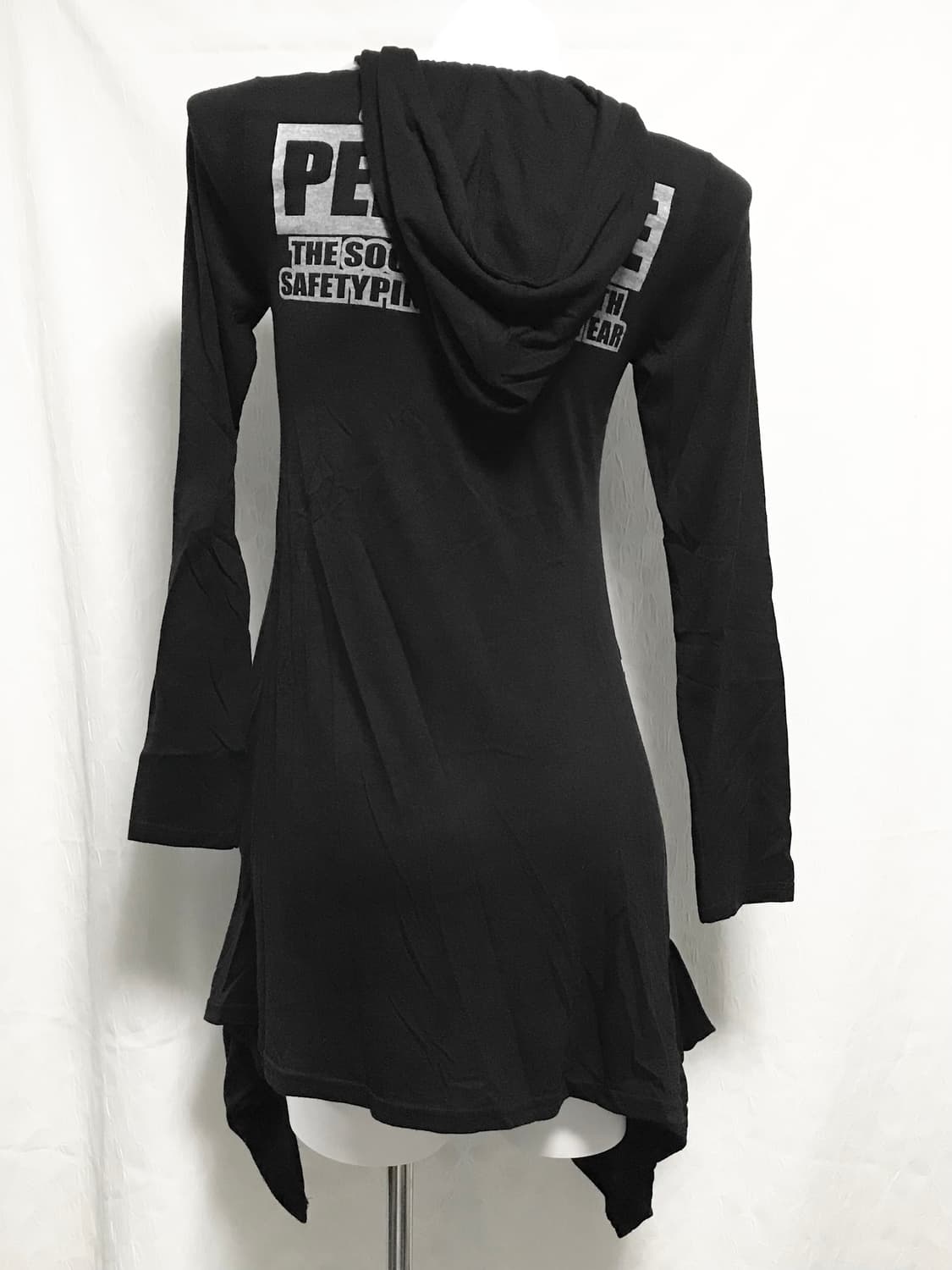 빈티지 갸루 펑크 레터링 언발 포켓 후드 롱슬리브 탑 상품이미지4