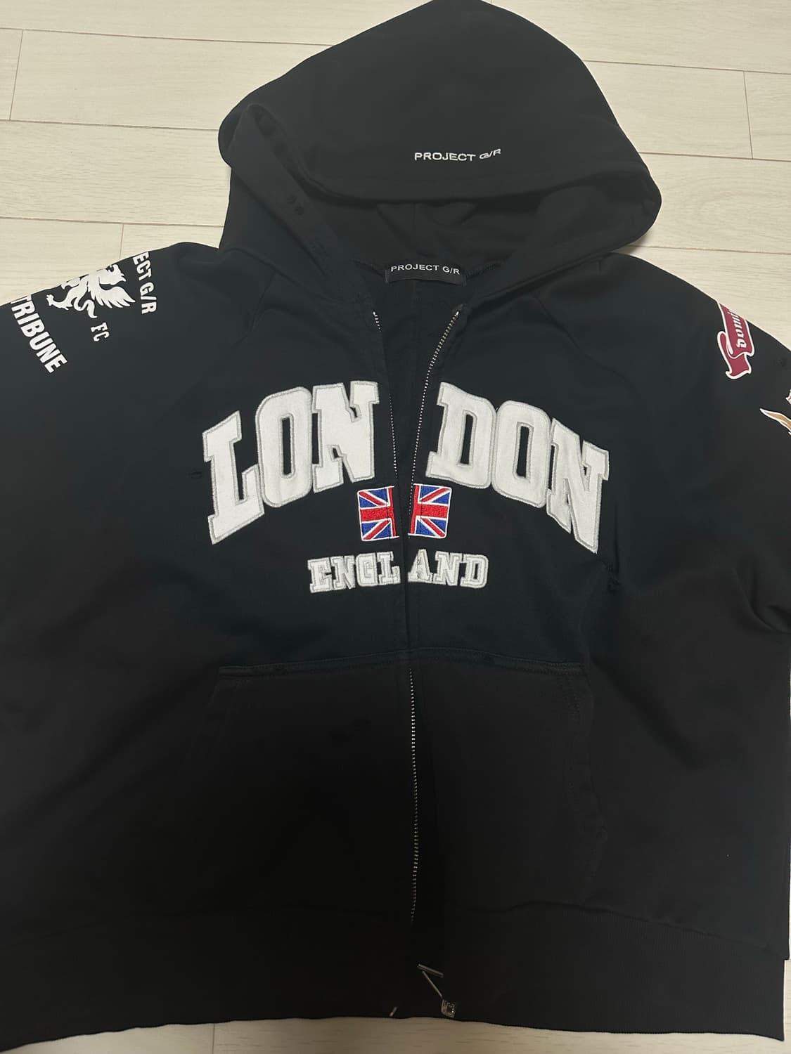 프로젝트gr 리컨스트럭티드 폴디드 후드집업 상품이미지1