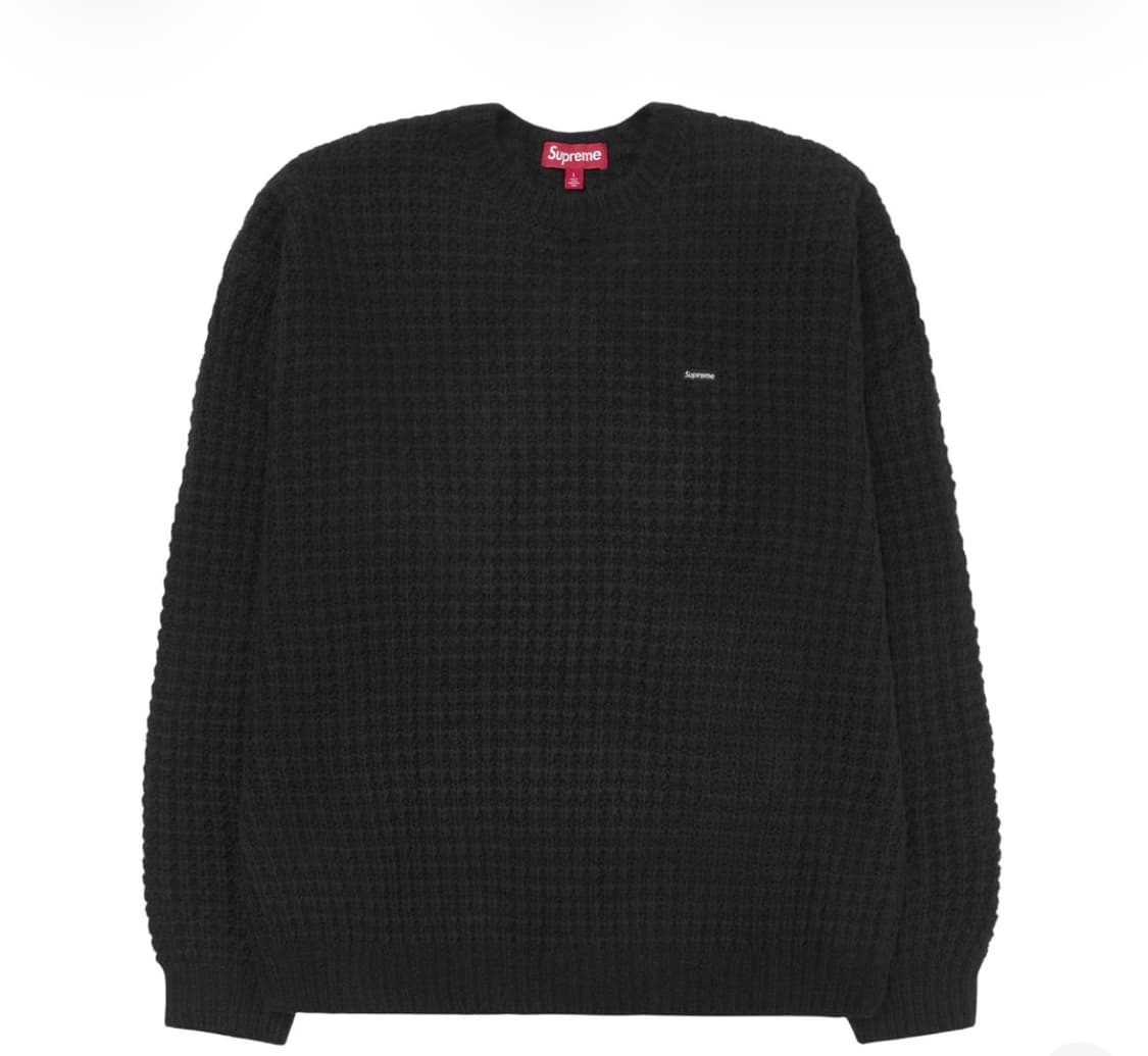슈프림 스몰 박스 와플 스웨터 블랙 25FW 상품이미지1