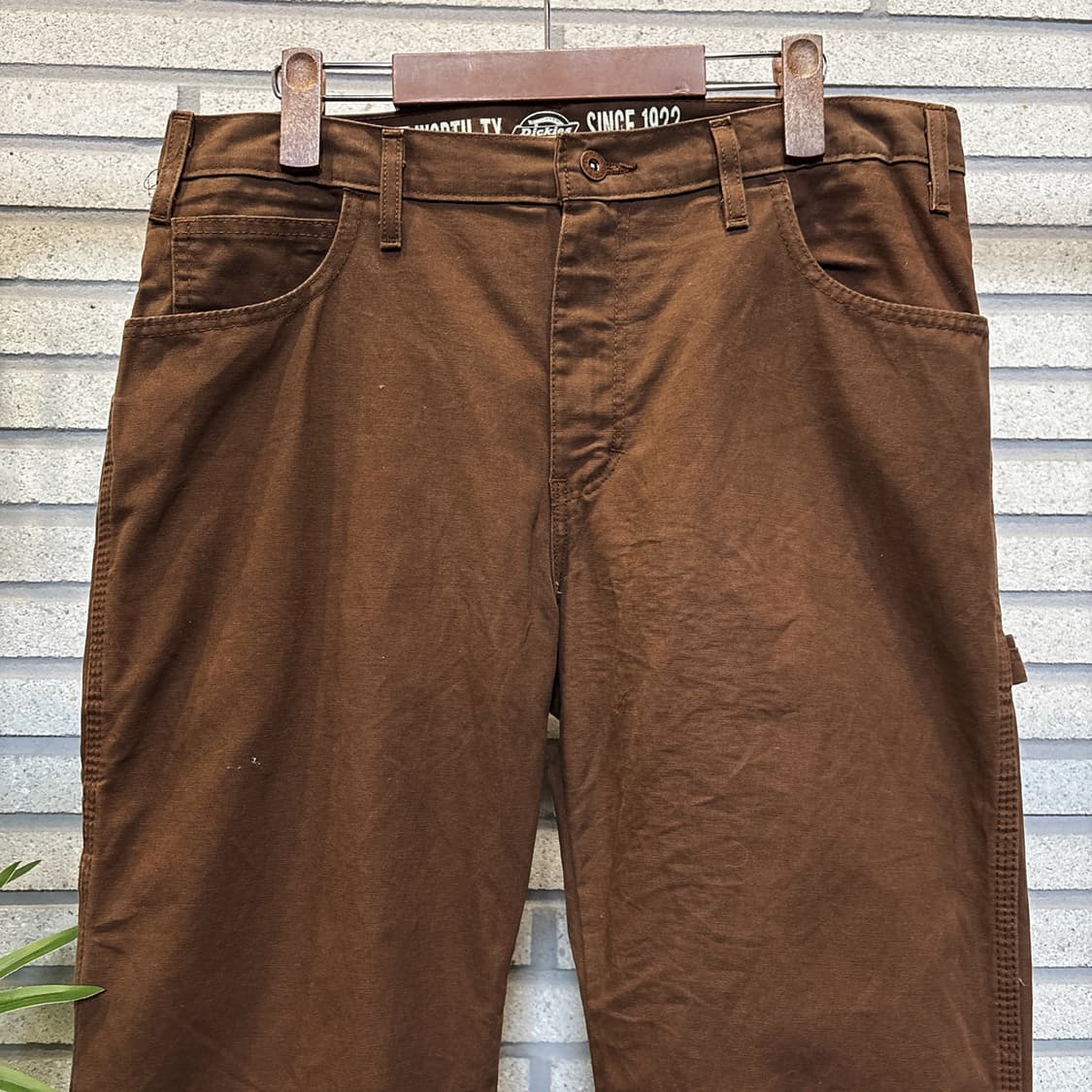 디키즈 코튼트윌 워크 카펜터 팬츠 스트레이트 디테일 브라운 상품이미지4