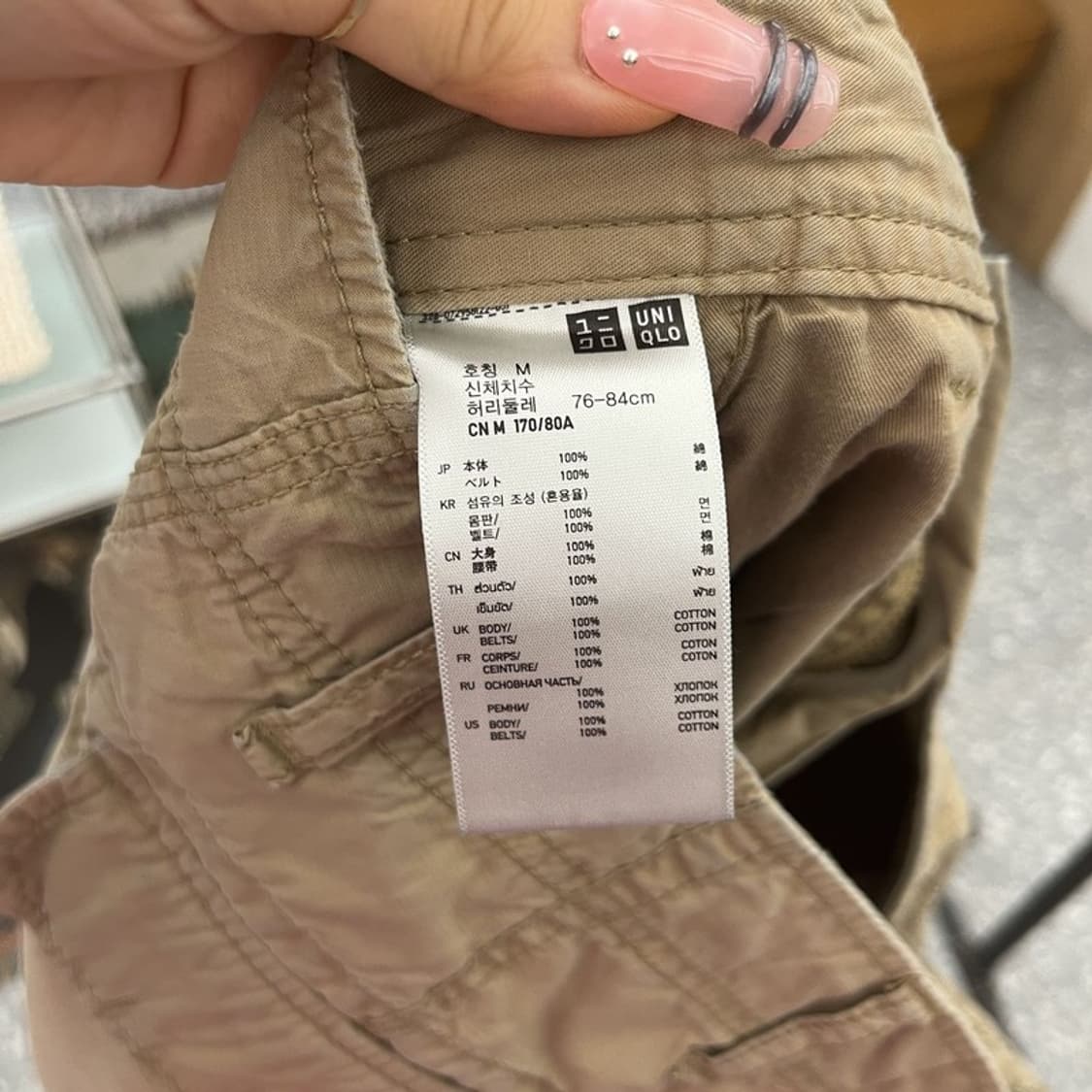유니클로 빈티지 캐주얼 스트랩 워크 카고 반바지 M C12289 상품이미지5