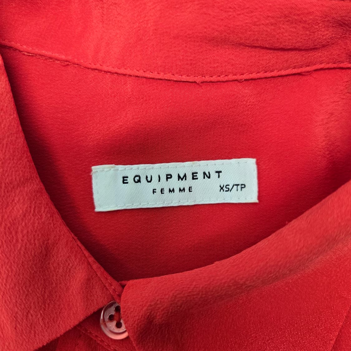 0108.이큅먼트  포켓 긴팔 슬림실크 100%셔츠XS 상품이미지5