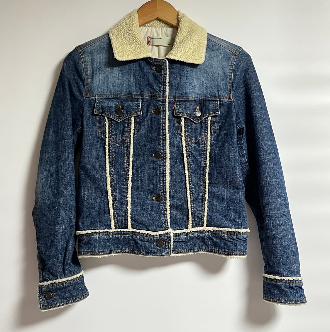 리바이스 퀄링 쉐르파 크롭 데님 청자켓 90 상품이미지1