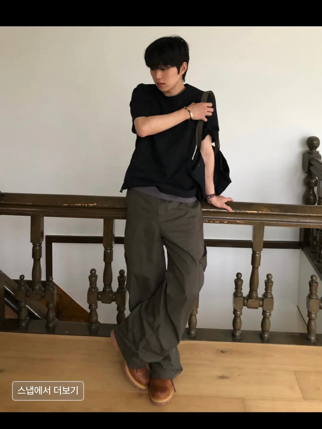 Line layered short sleeve BLACK 상품이미지6