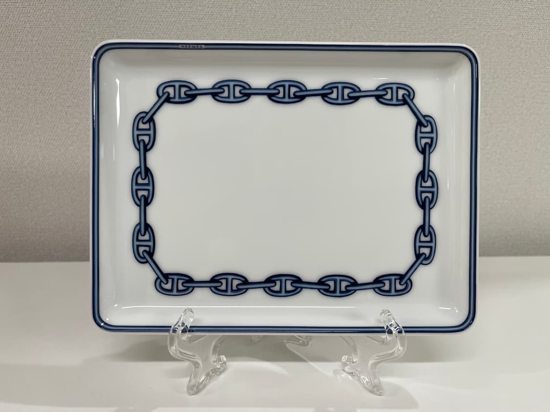 에르메스 샹달 블루 스퀘어 플레이트 1P 상품이미지2