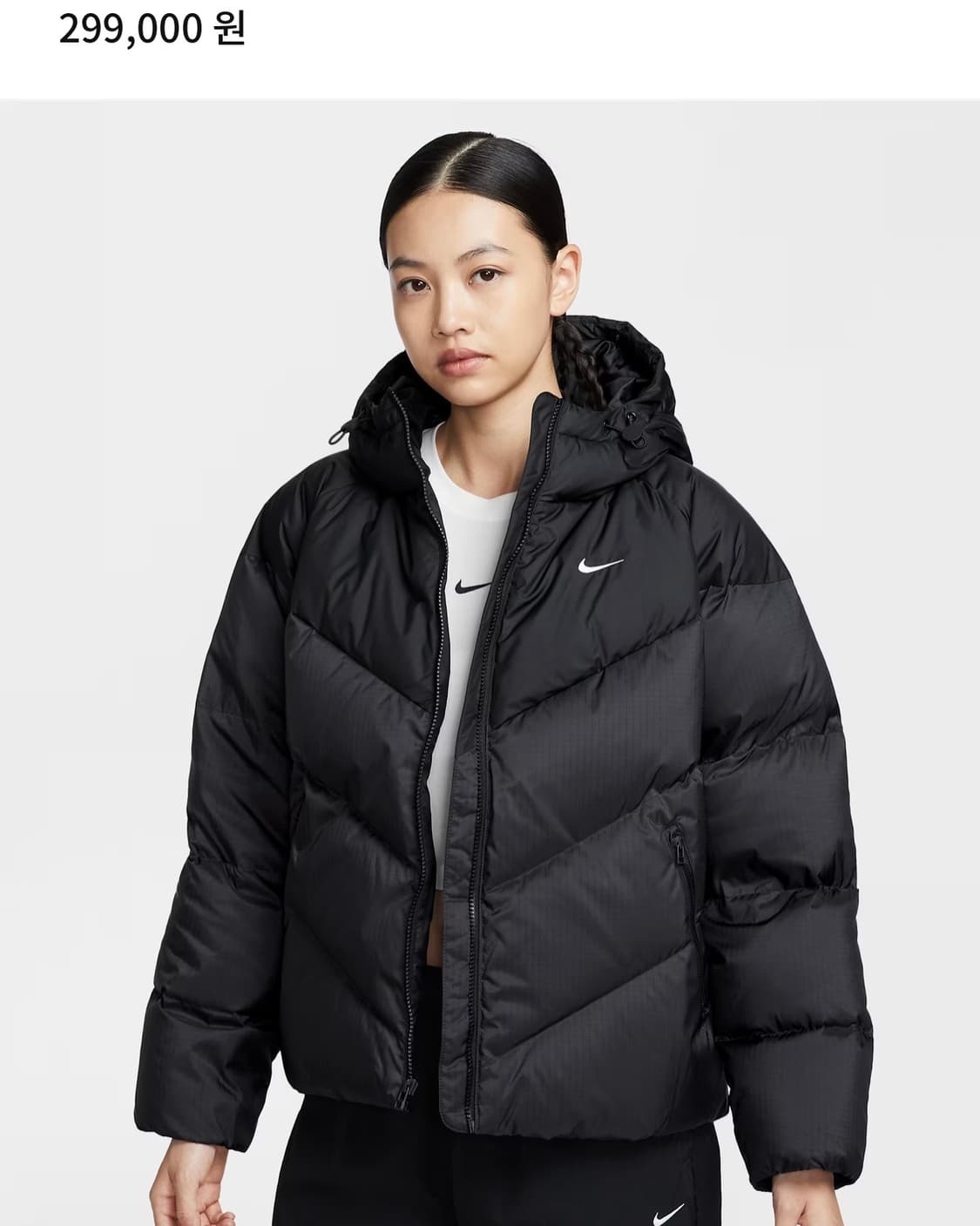 나이키 여성 스톰 핏 루즈 후드 다운 패딩(스포츠웨어 윈드 푸퍼) 판매 상품이미지5