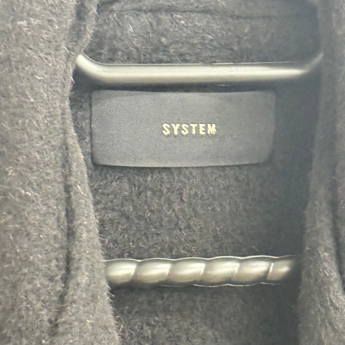 한섬 시스템 made italy 울 블랙 코트 (160) 상품이미지2