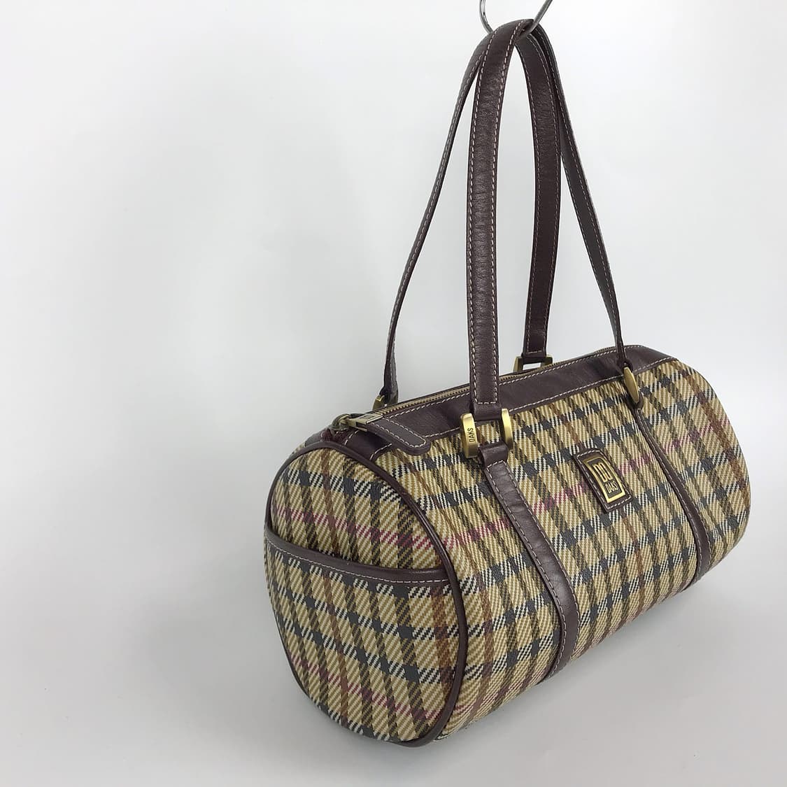 닥스 DAKS 시그니처 체크 원통 토트백 가방 상품이미지3