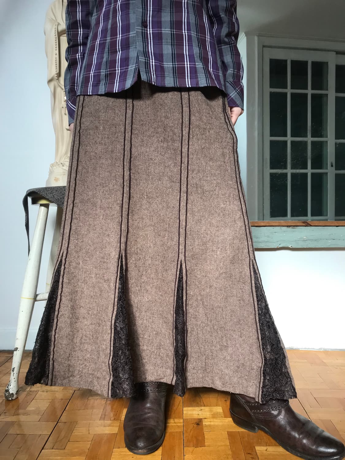vintage wool lace skirt (26inch) 상품이미지1
