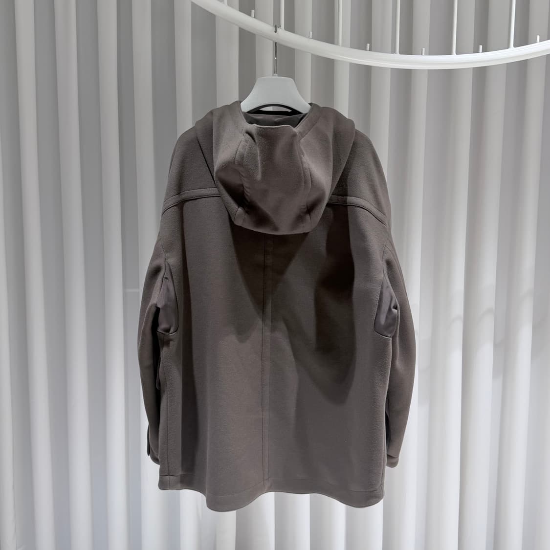 (A+/50) / 에르메스 나일론 후드 집업 자켓 카키 브라운 상품이미지5