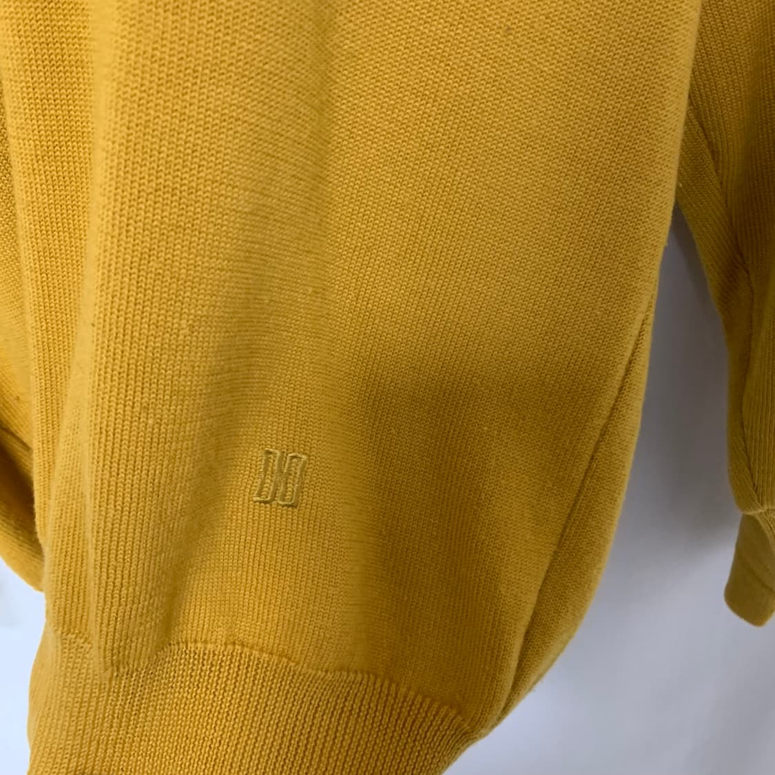 닥스 빈티지 브이넥 니트 옐로우 긴팔 스웨터 M 상품이미지6