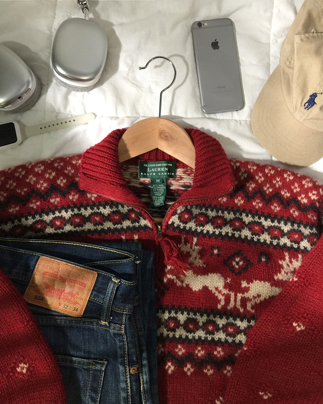 (WOMAN) 폴로랄프로렌 반집업 스웨터 XL  상품이미지1