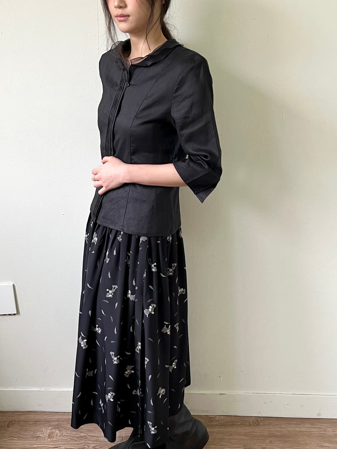 fabius 블랙 블라우스 상품이미지6