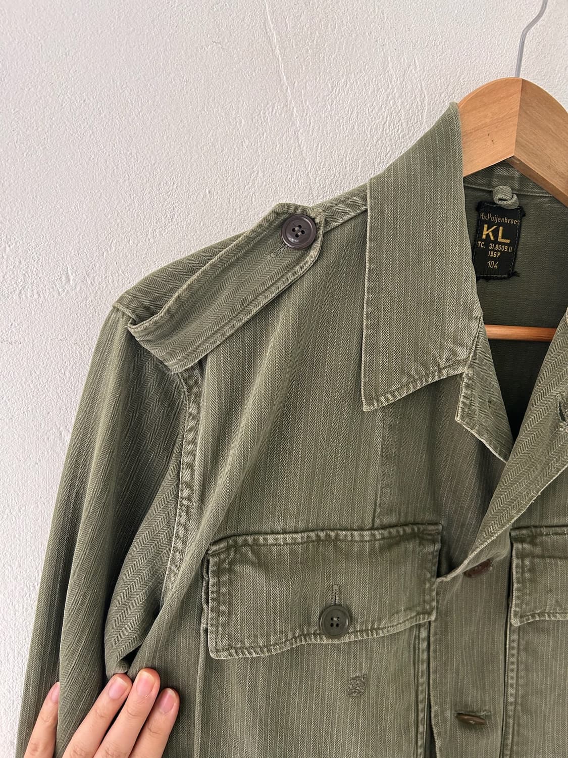 60's Dutch army hbt utility shirt 상품이미지4