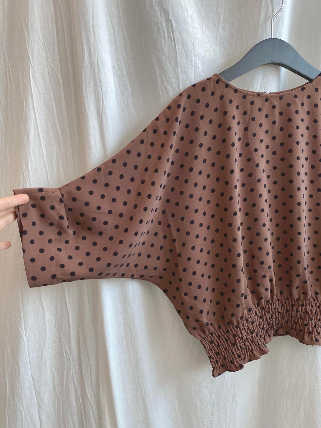 브릭 도트 블라우스(M) 상품이미지6