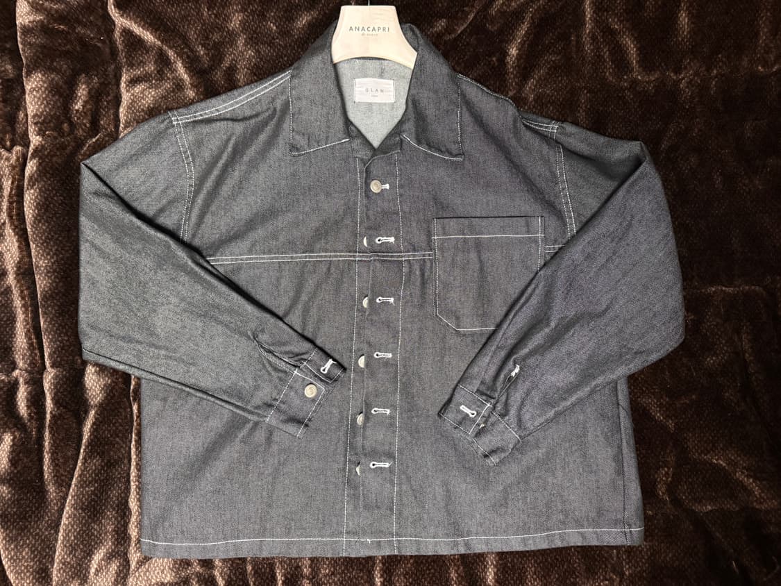 GLAM 데님 셔츠 자켓입니다. 상품이미지1