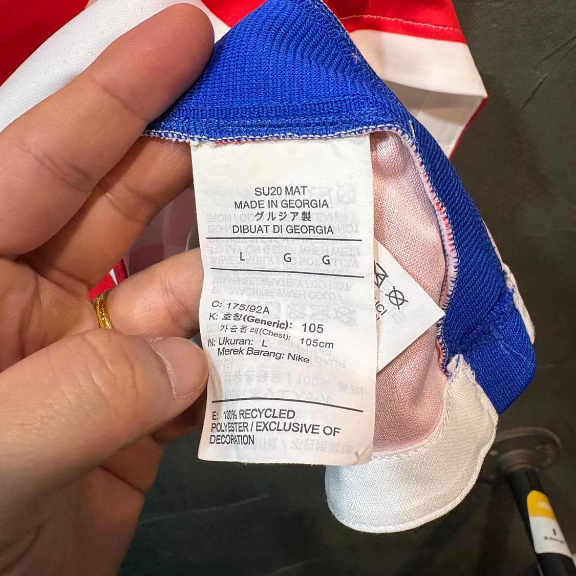 [L] NIKE 나이키 크로아티아 축구 국가대표 유니폼 상품이미지6