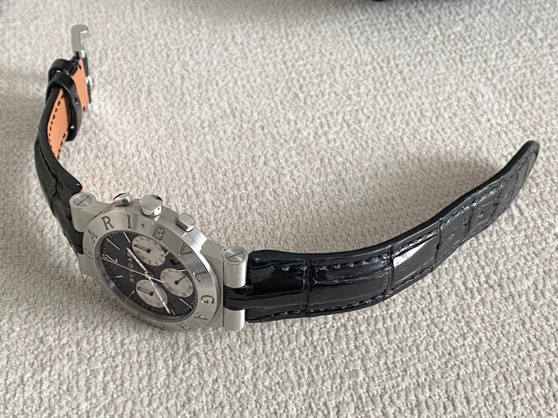 불가리 디아고노 CH35S 35mm 블랙 크로노 쿼츠 미듐 중형 상품이미지7