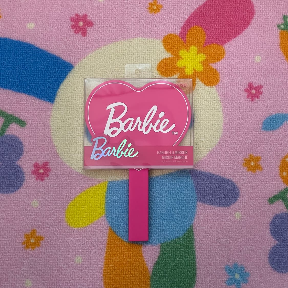 [새상품] 바비 하트 거울 핑크 손거울 상품이미지1